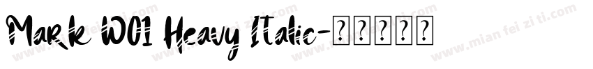 Mark W01 Heavy Italic字体转换
